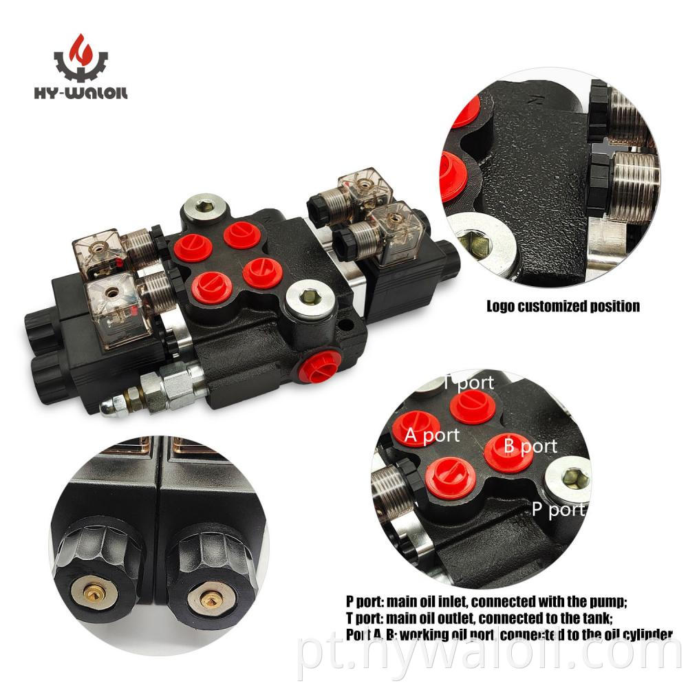 2 Spool Hydraulic Valve Solenoid